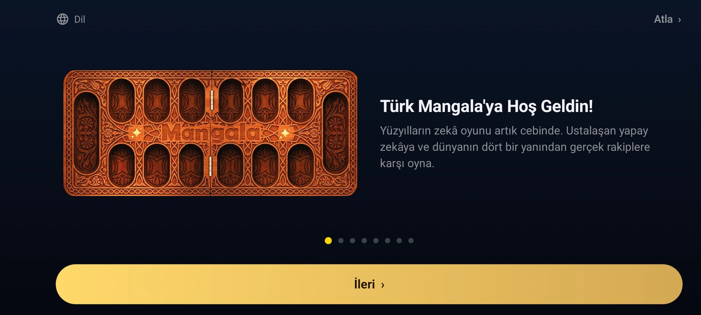 Türk Mangala tanıtım ekranı
